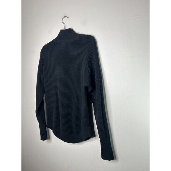 Offline By Aerie Textured Black Quarter Zip Long Sleeve Sweater Size XXS - Picture 7 of 9